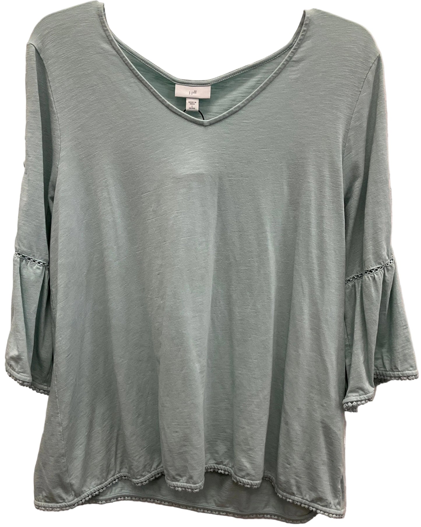 Top 3/4 Sleeve By J. Jill In Aqua, Size: L