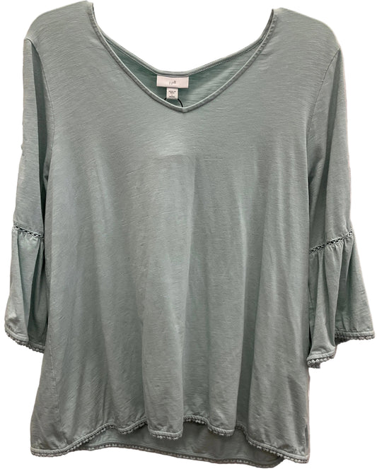 Top 3/4 Sleeve By J. Jill In Aqua, Size: L