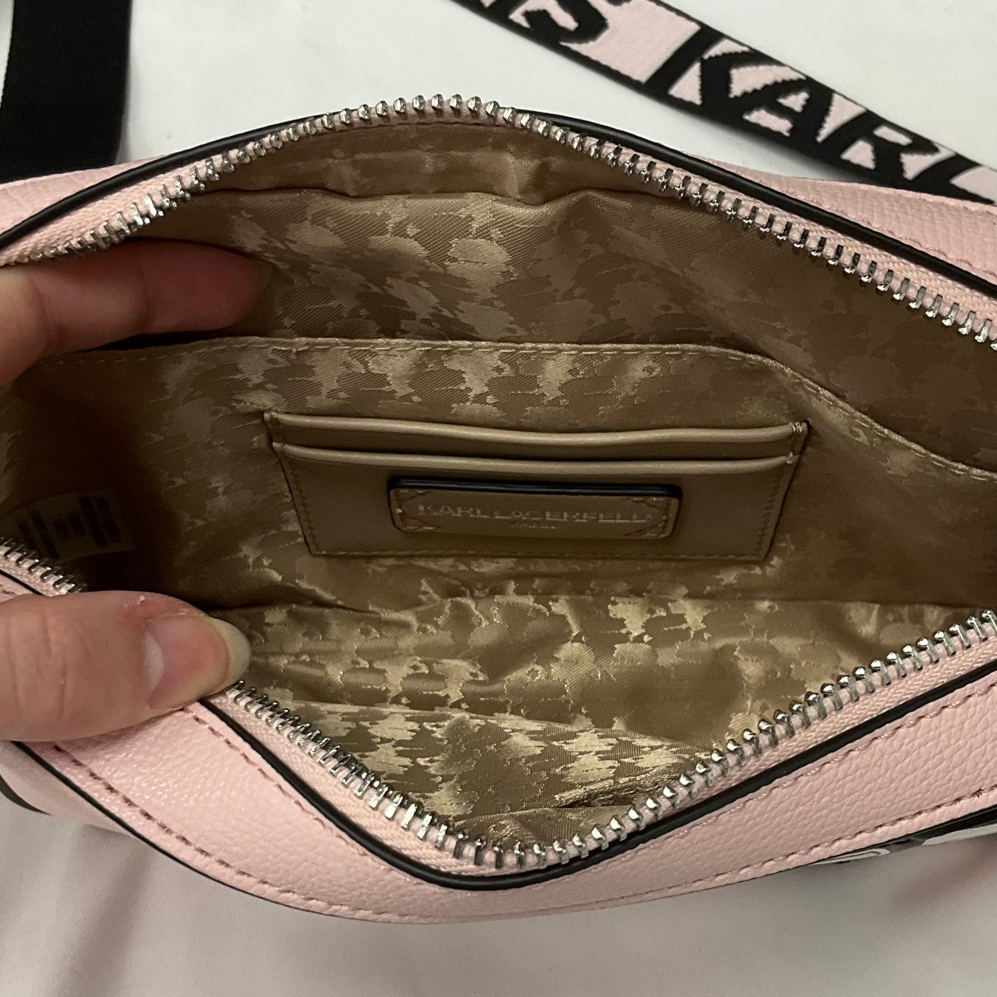 Crossbody Designer By Karl Lagerfeld, Size: Medium
