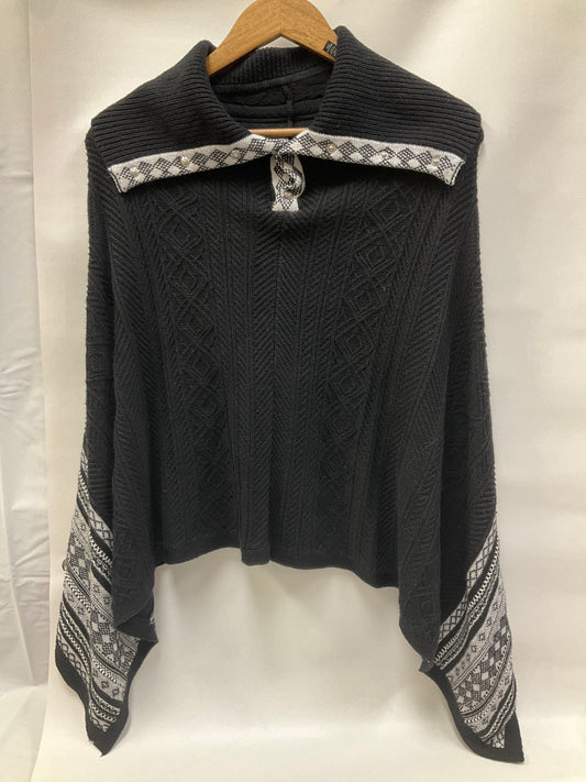 As Is Lisa Rinna Collection Cable Knit Poncho 
